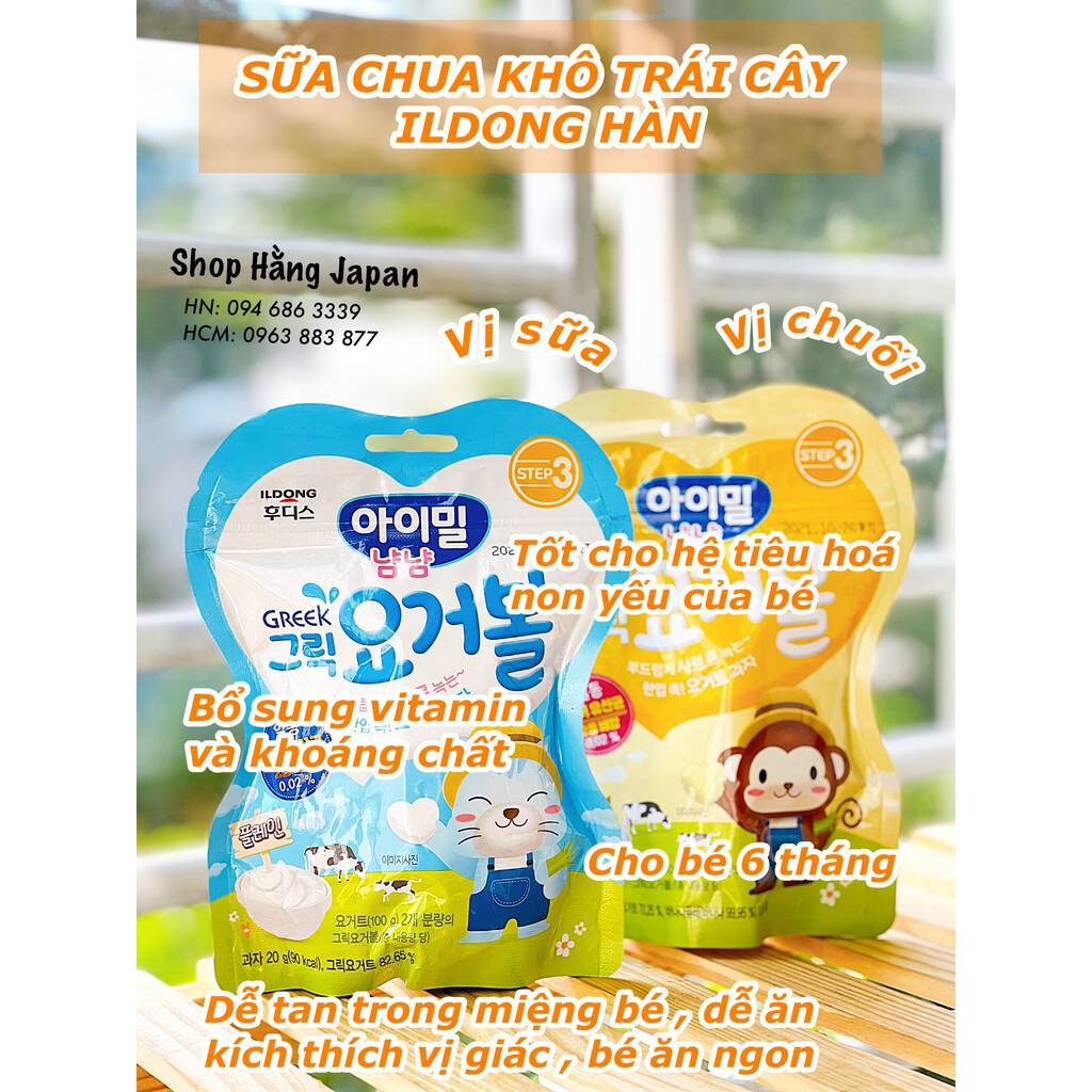 Bánh Sữa chua khô cho bé ăn dặm ILDONG Hàn Quốc