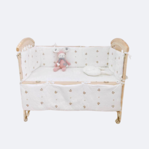 Bộ quây cũi vải 5 in 1 hình gấu cho bé
