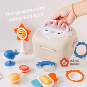 Bộ xúc xắc gặm nướu hộp chim cánh cụt 10 món