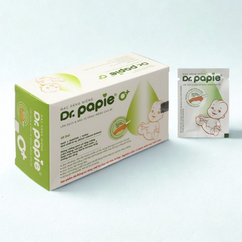 Gạc rơ lưỡi Dr Papie vệ sinh răng miệng cho bé Gạc rơ lưỡi Dr Papie vệ sinh răng miệng cho bé