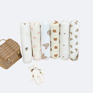 Gối ôm MOCHEE Muslin cao cấp kích thước 15x50cm