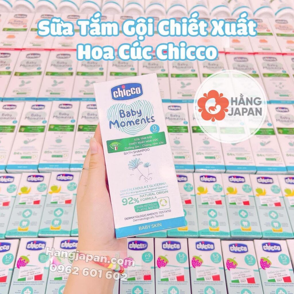 Sữa tắm gội chiết xuất Hoa cúc Chicco 0M+ 17 Sữa Tắm Gội Chiết Xuất Hoa Cúc Chicco 0m+ (1)