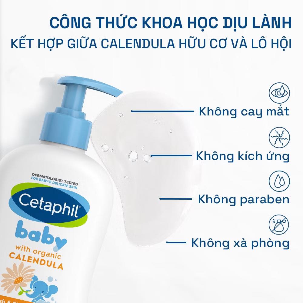 Sữa tắm gội trẻ em tinh chất hoa cúc Cetaphil 16 Sữa Tắm Gội Trẻ Em Tinh Chất Hoa Cúc Cetaphil (7)