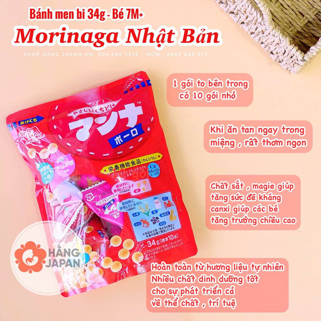 Bánh ăn dặm Morinaga hàng nhật cho bé từ 7m