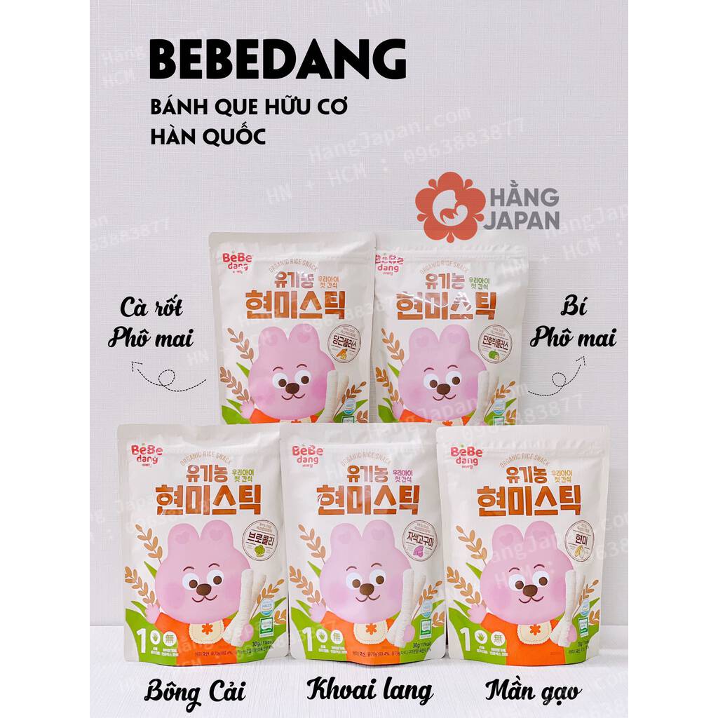 Bánh gạo ăn dặm Bebedang Organic cho bé