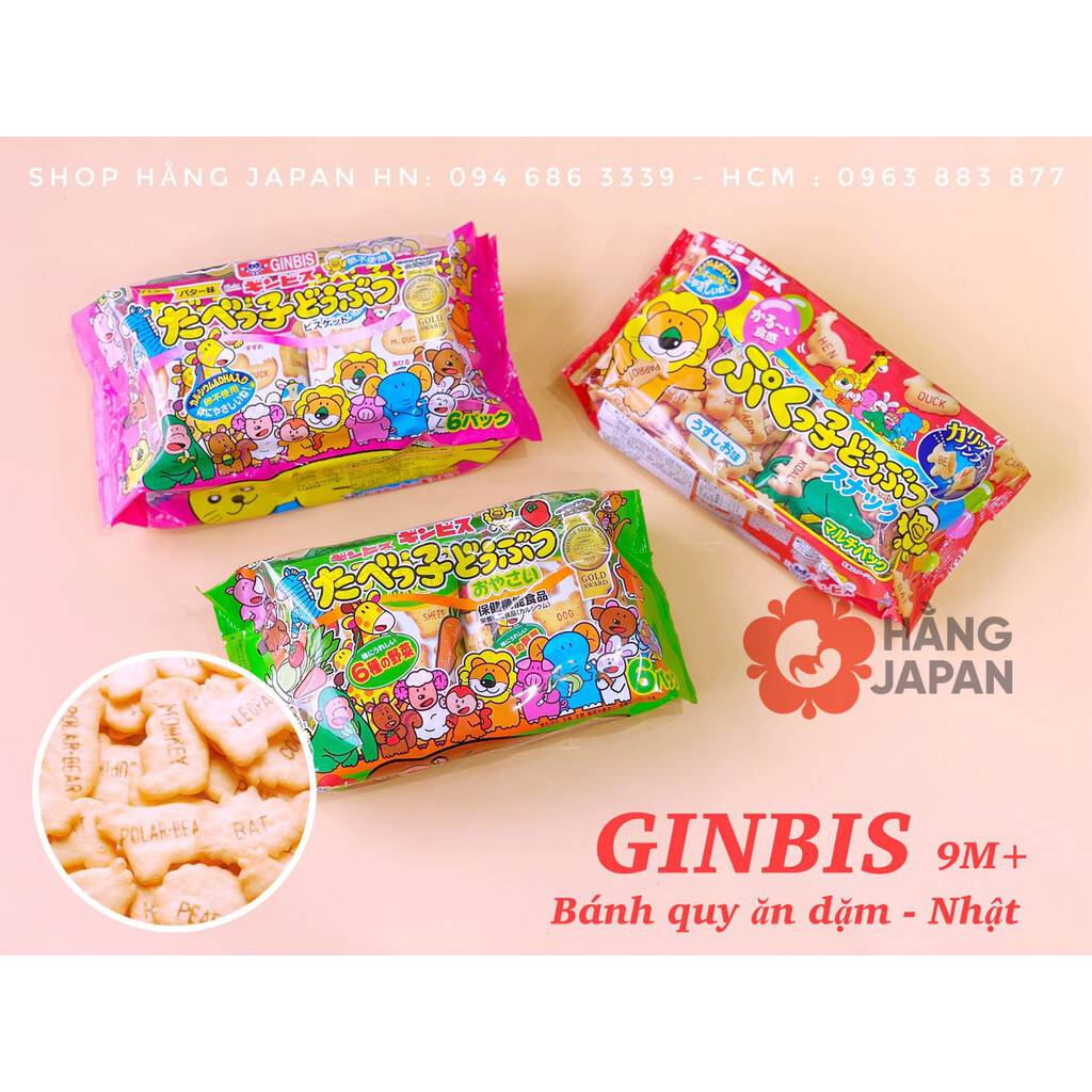 Bánh quy ăn dặm hình Thú Ginbis Nhật Bản
