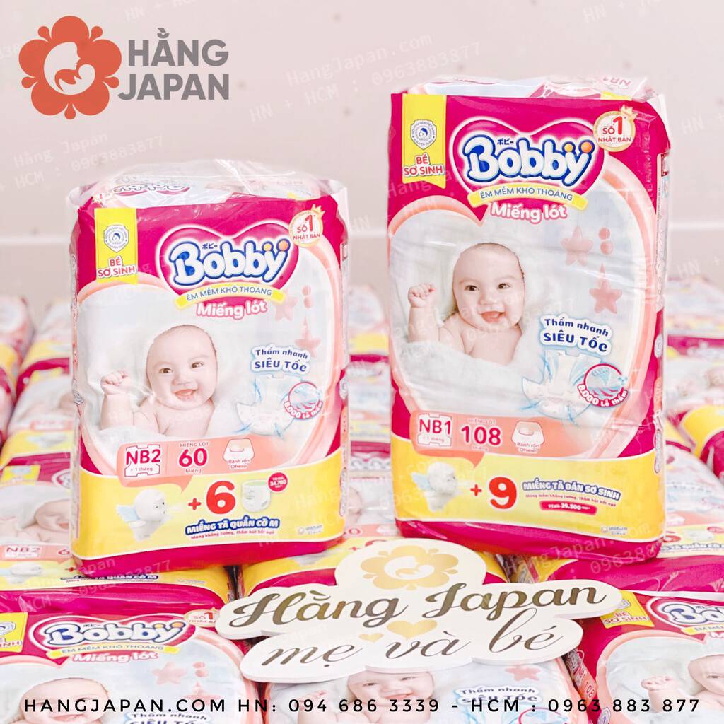 Bỉm Bobby Miếng Lót Newborn 1,2 Cộng Miếng 7