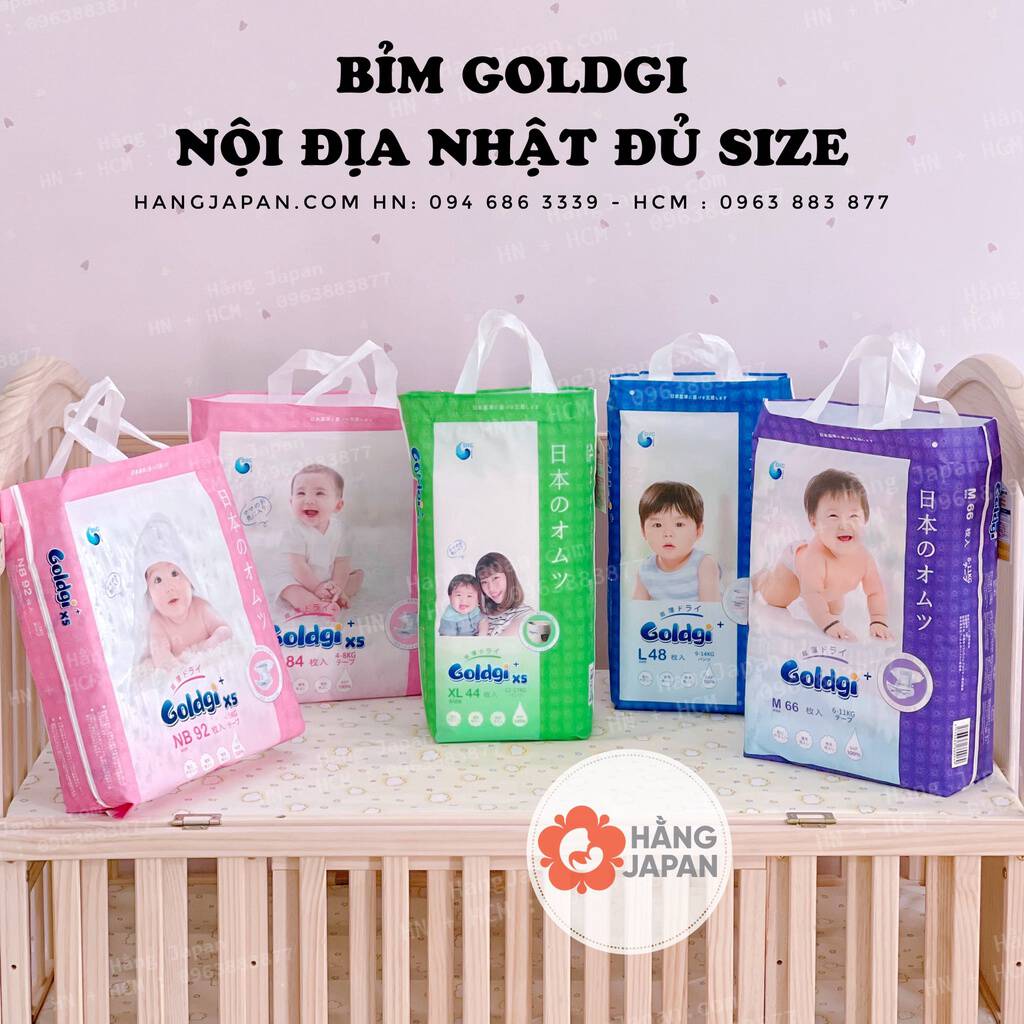 Bỉm dán Goldgi đủ size cho bé