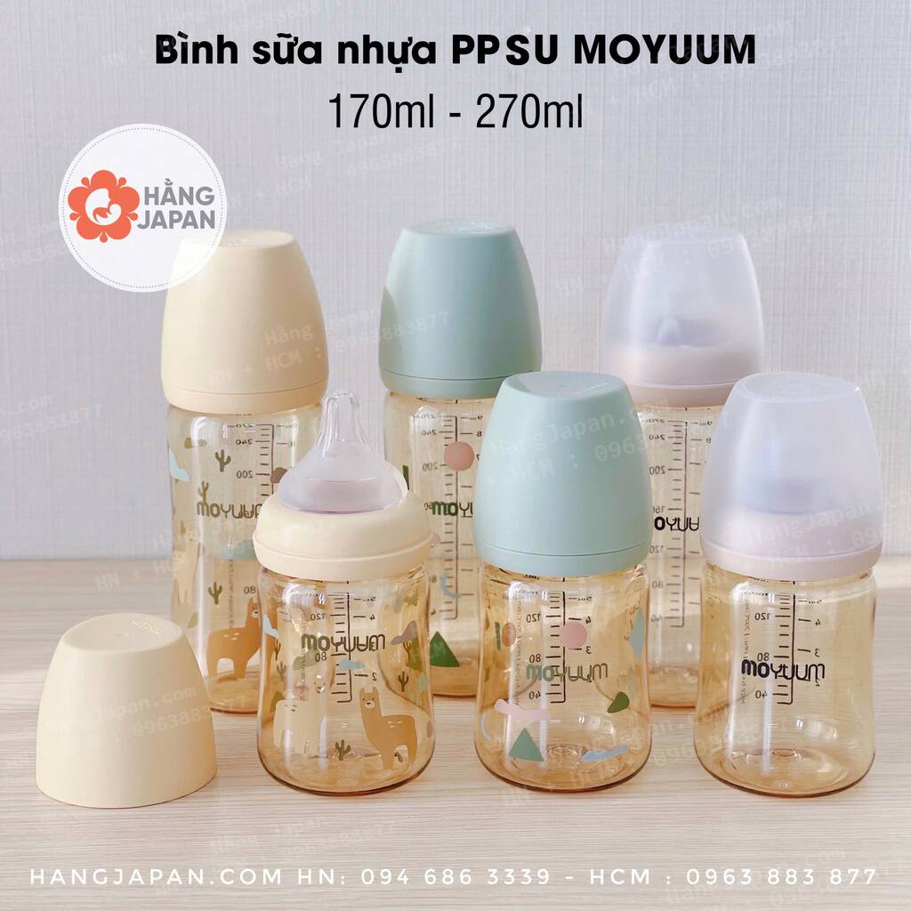 Bình sữa Moyuum họa tiết 170ml/270ml