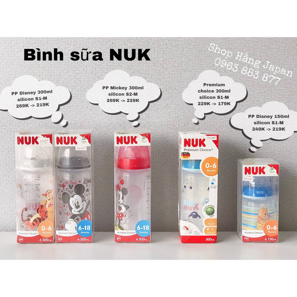 Bình sữa nhựa NUK Premium Choice +PP