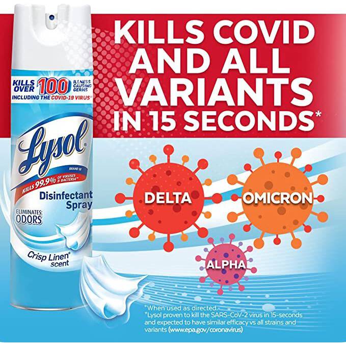 Chai xịt diệt khuẩn bề mặt - Lysol Disinfectant Spray 19oz 538gr