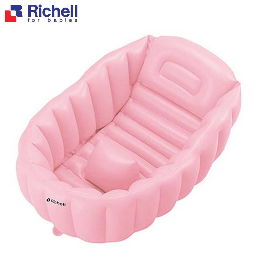 Chậu tắm phao Richell - hồng 10 Chậu Tắm Phao Richell Hồng