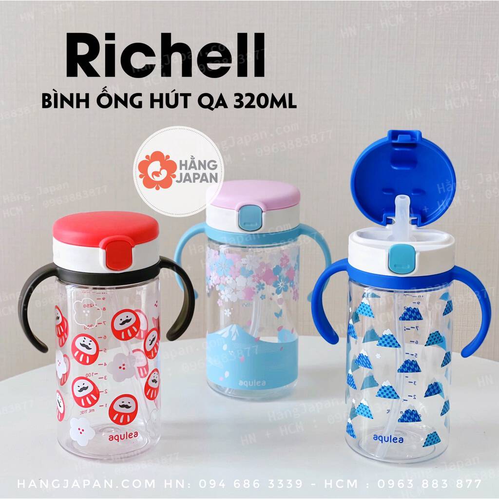 Cốc ống hút Richell cho bé