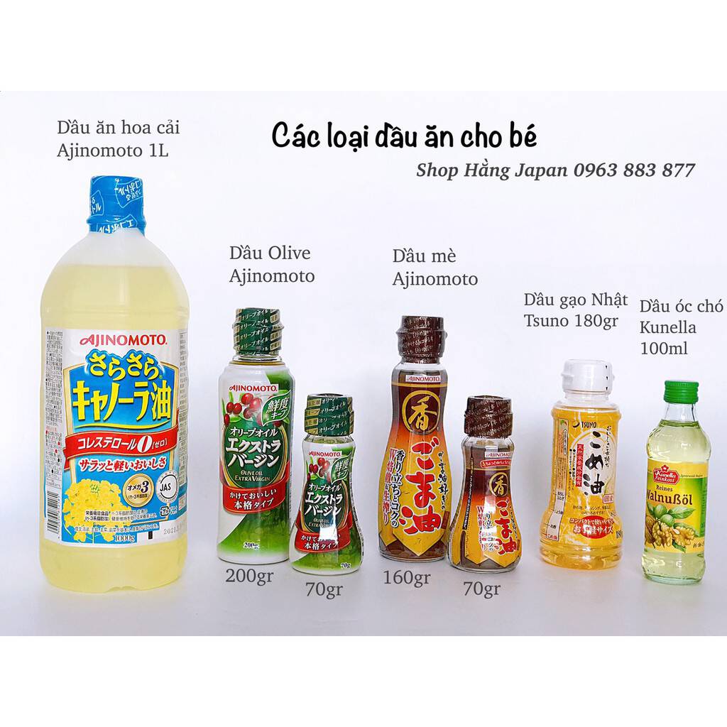 Dầu ăn dặm AJINOMOTO cho bé từ 5 tháng