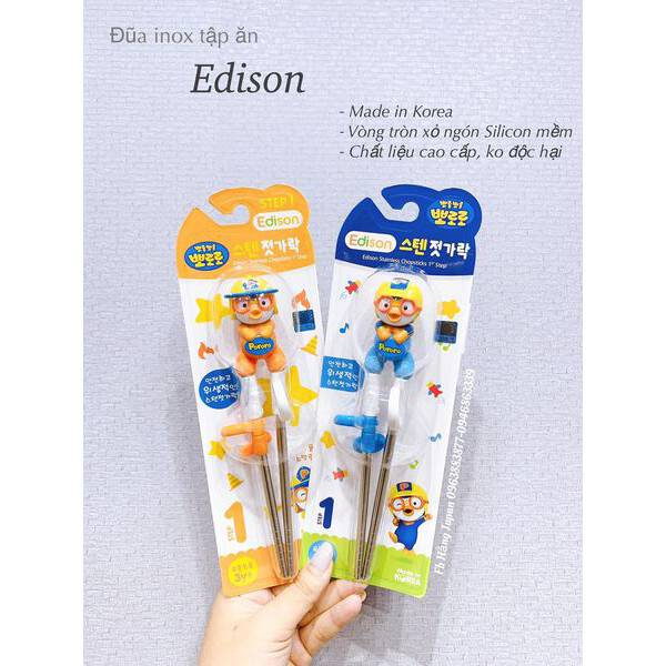 Đũa xỏ ngón tập ăn Edison cho bé made in Korea