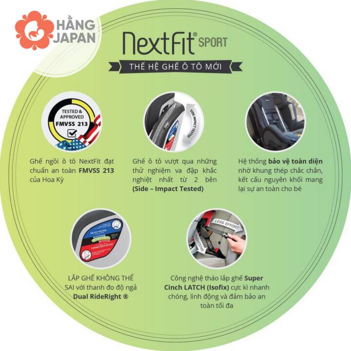 Ghế ngồi ô tô  Chicco NextFit Sport New 100% từ sơ sinh đến 9 tuổi hàng CHÍNH HÃNG – BH 1 NĂM