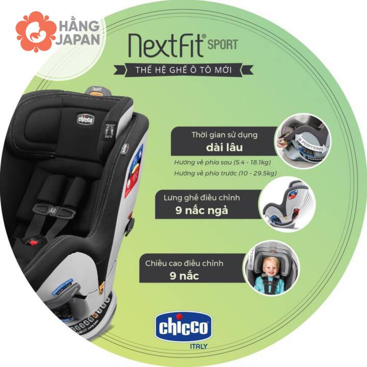 Ghế ngồi ô tô Chicco NextFit Sport New 100%