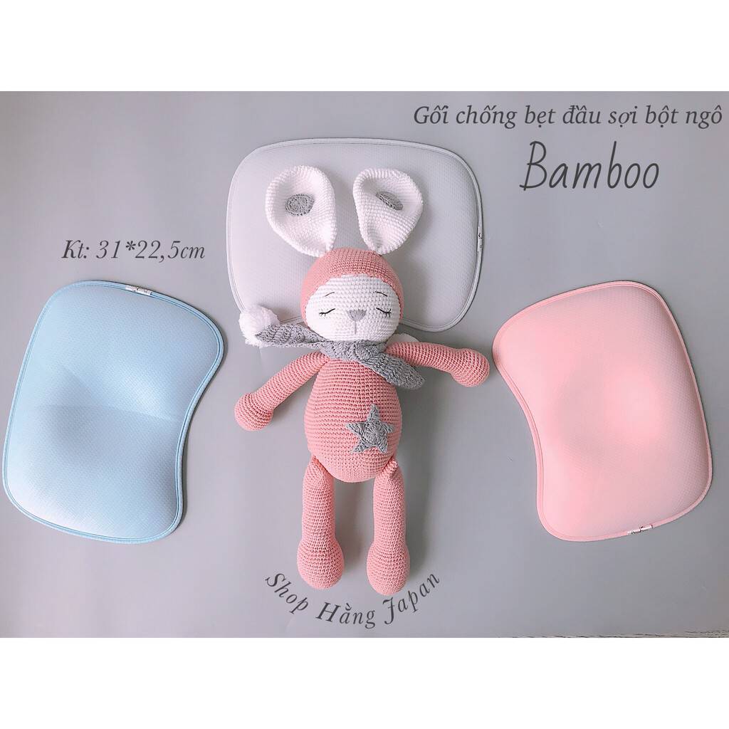 Gối bột ngô BAMBOO BY LIL cho bé sơ sinh trở lên: chống côn trùng, ẩm mốc, khử mùi hàng chính hãng có thể giặt tay, máy