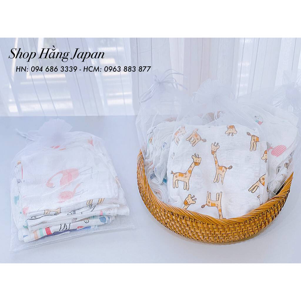 Hộp 10 Khăn Sữa Sợi Tre Thiên Nhiên 25x25 cm 9 Hộp 10 Khăn Sữa Sợi Tre Thiên Nhiên 25x25 cm