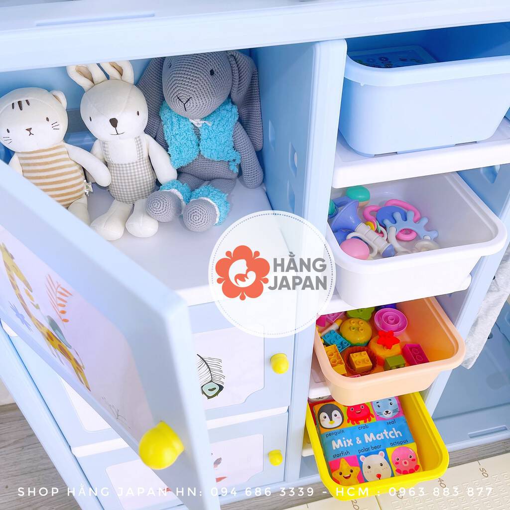 Kệ tủ nhựa HOLLA cho bé đựng đồ chơi quần áo phiên bản 2021 Kích thước: 31*134*157cm hàng chính hãng