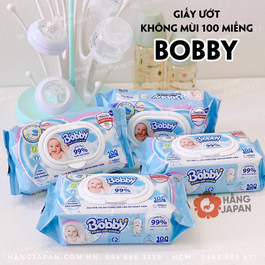 Khăn giấy ướt kháng khuẩn 99% BOBBY