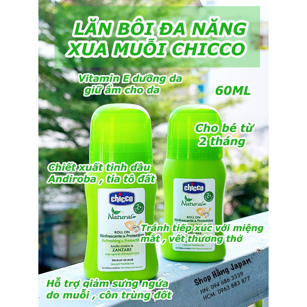 Lăn chống muỗi Chicco 60ml chính hãng