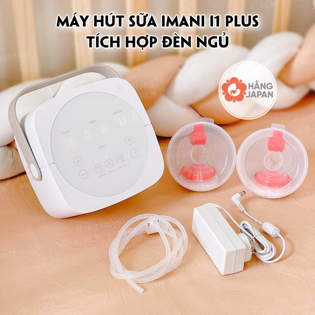 Máy hút sữa điện đôi Imani I1 Plus Hàn Quốc tích hợp đèn ngủ ban đêm - BH 12 tháng chính hãng