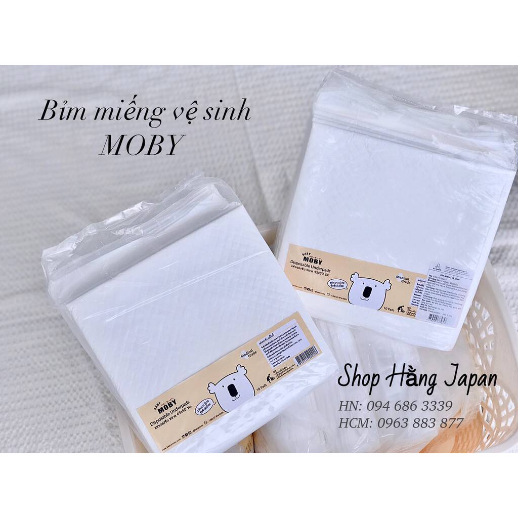 Miếng Lót Thay Chống Tràn Siêu Thấm Moby 10 Miếng