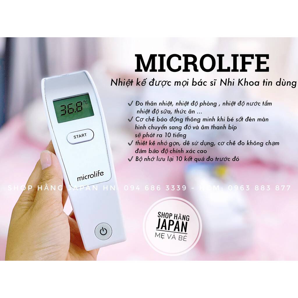 Nhiệt Kế Điện Tử Hồng Ngoại Đo Trán Microlife FR1MF1