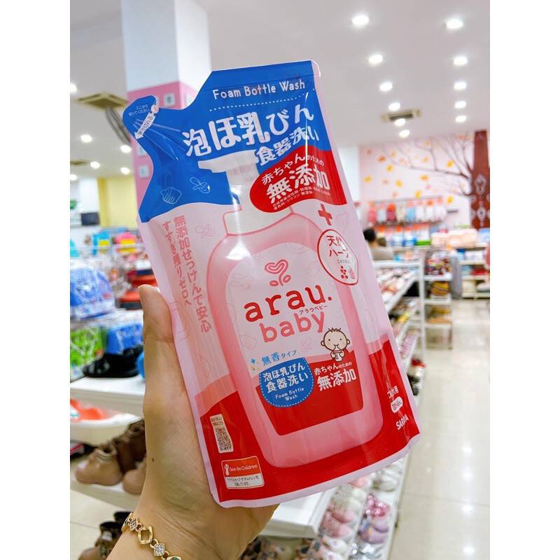 Nước rửa bình sữa ARAU BABY Nhật Bản