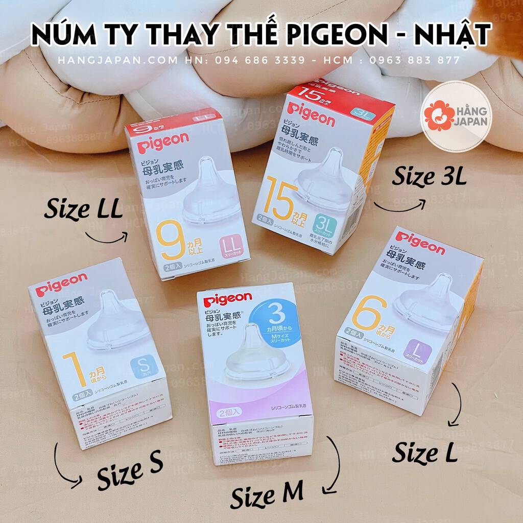 Pigeon Núm thay thế bình cổ rộng các size