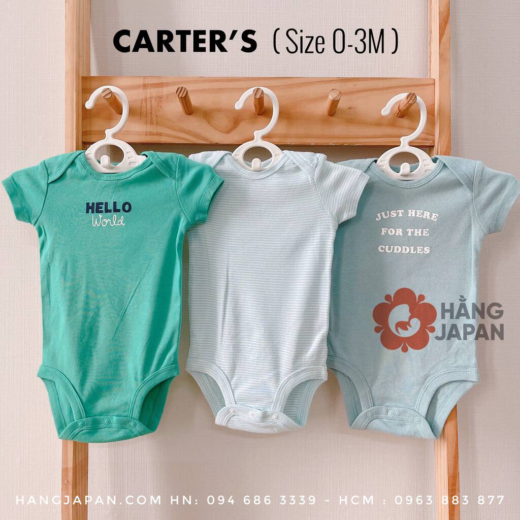 Set 2 Bodysuit Carter VNXK cộc tay size 0-18m