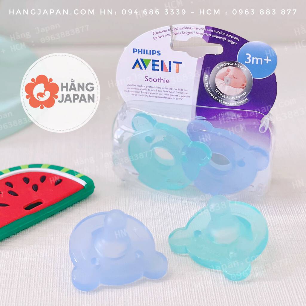 Sét 2 ty ngậm silicon Avent cho bé (3m+) 22 Sét 2 ty ngậm silicon Avent cho bé (3m+)