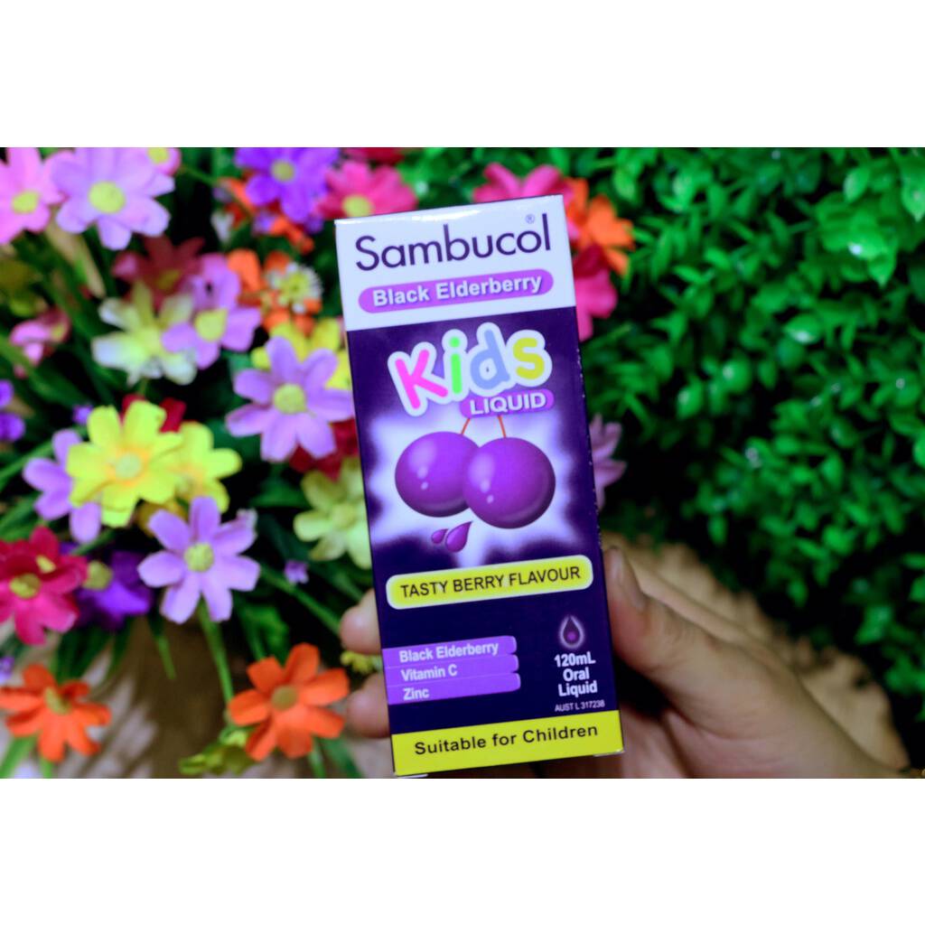 Siro Vitamin C Sambucol Black Elderberry Liquid Hàng Anh Cho Bé Từ 6 Tháng Trở Lên 4
