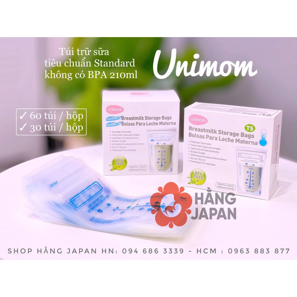 Túi đựng sữa mẹ Unimom Compact không có BPA