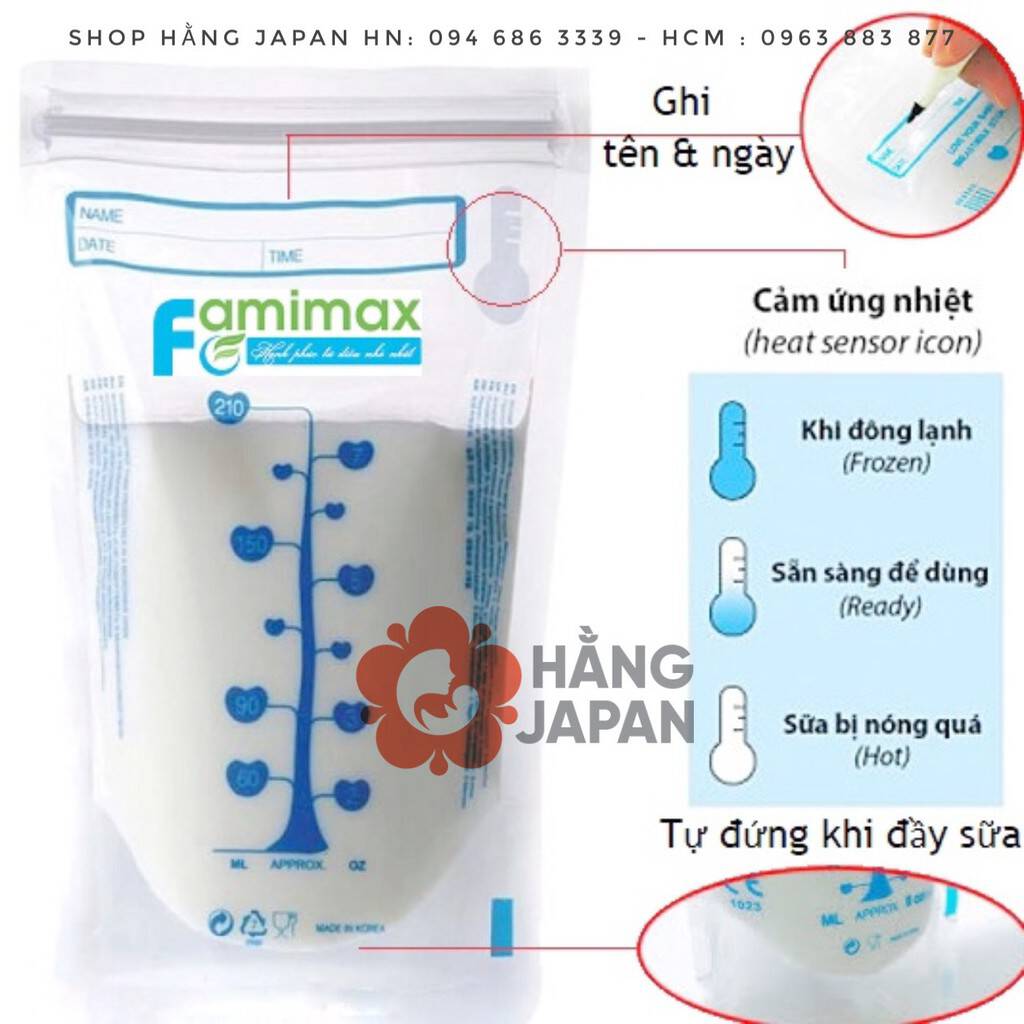 Túi đựng sữa mẹ Unimom Compact không có BPA