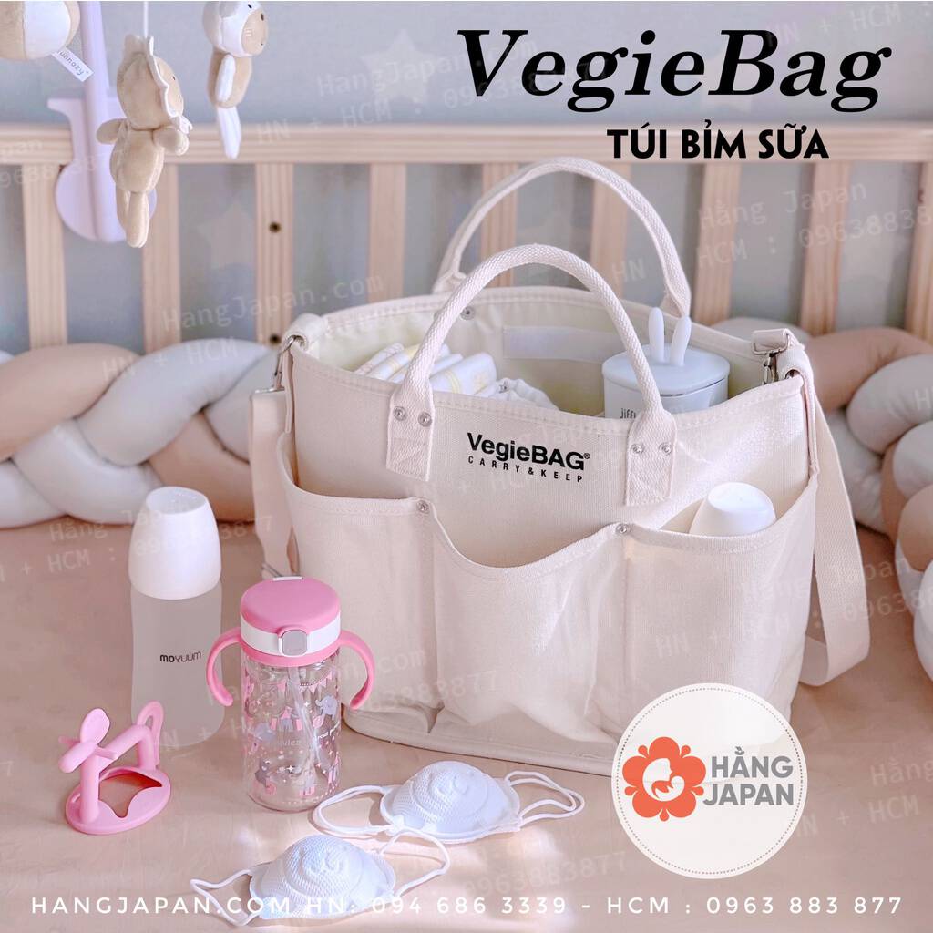 Túi xách balo bỉm sữa cho mẹ và bé Vegiebag