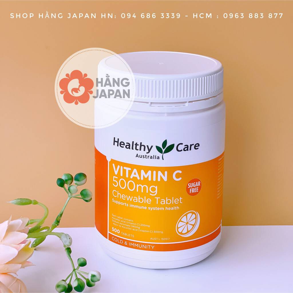 Viên Nhai Vitamin C 500mg (healthy Care) Hàng Úc 5