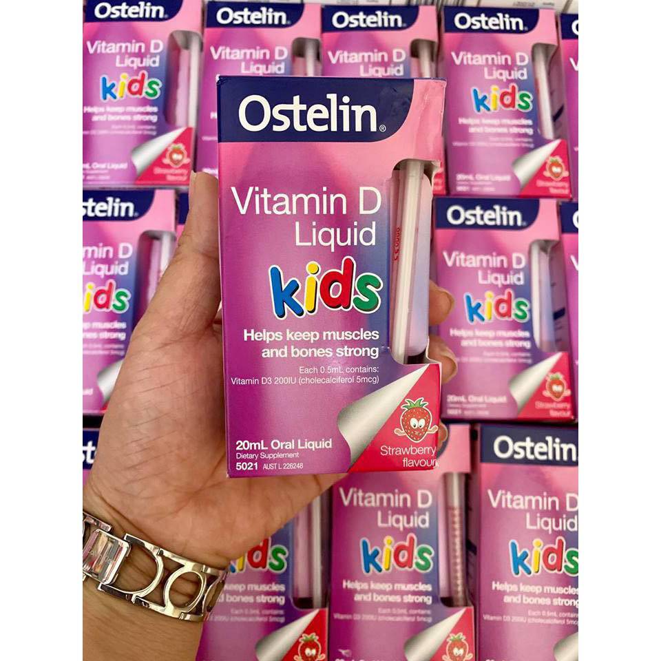 Vitamin D3 Ostelin Cho Bé Từ Sơ Sinh Dạng Nhỏ Giọt Và Xi Lanh Tiện Lợi   Hàng Úc 1