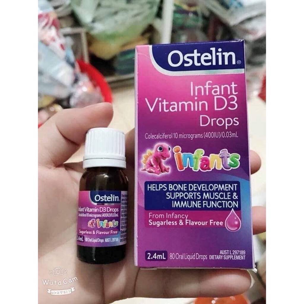 Vitamin D3 Ostelin Cho Bé Từ Sơ Sinh Dạng Nhỏ Giọt Và Xi Lanh