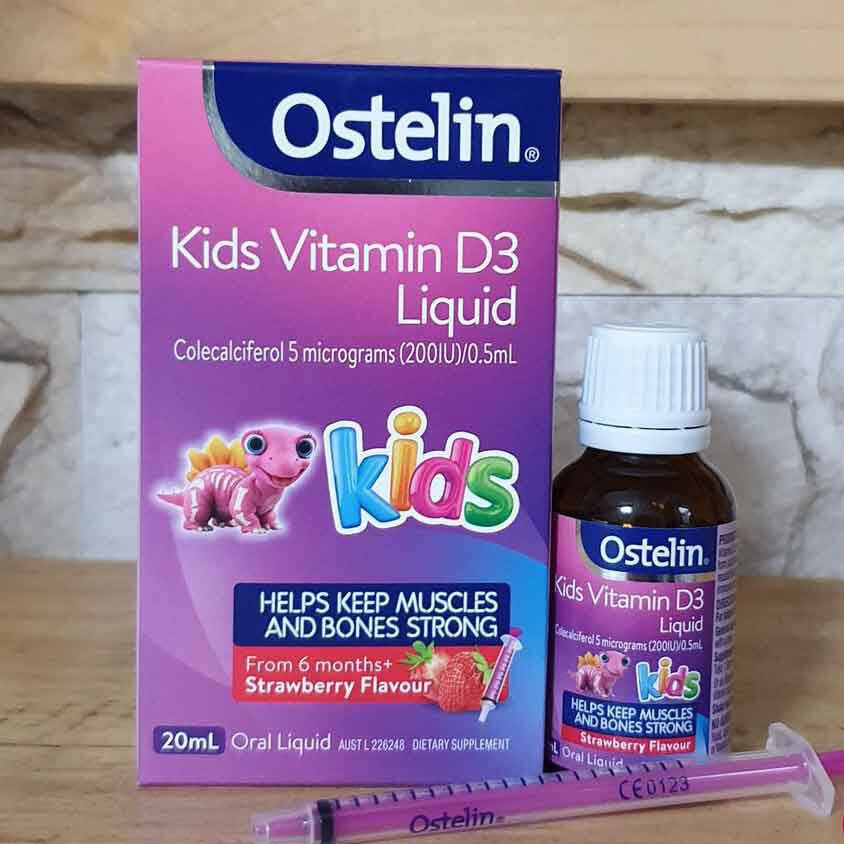 Vitamin D3 Ostelin Cho Bé Từ Sơ Sinh Dạng Nhỏ Giọt Và Xi Lanh Tiện Lợi   Hàng Úc 8