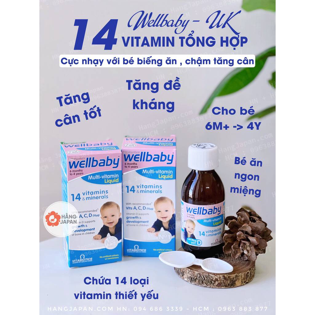 Vitamin tổng hợp cho bé Wellbaby Multi 14 Vitamin