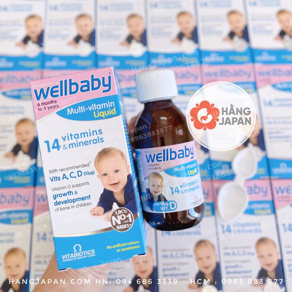 Vitamin Tổng Hợp Cho Bé Wellbaby Multi 14 Vitamin Từ 6 Tháng Tuổi Trở Lên Hàng Anh 8
