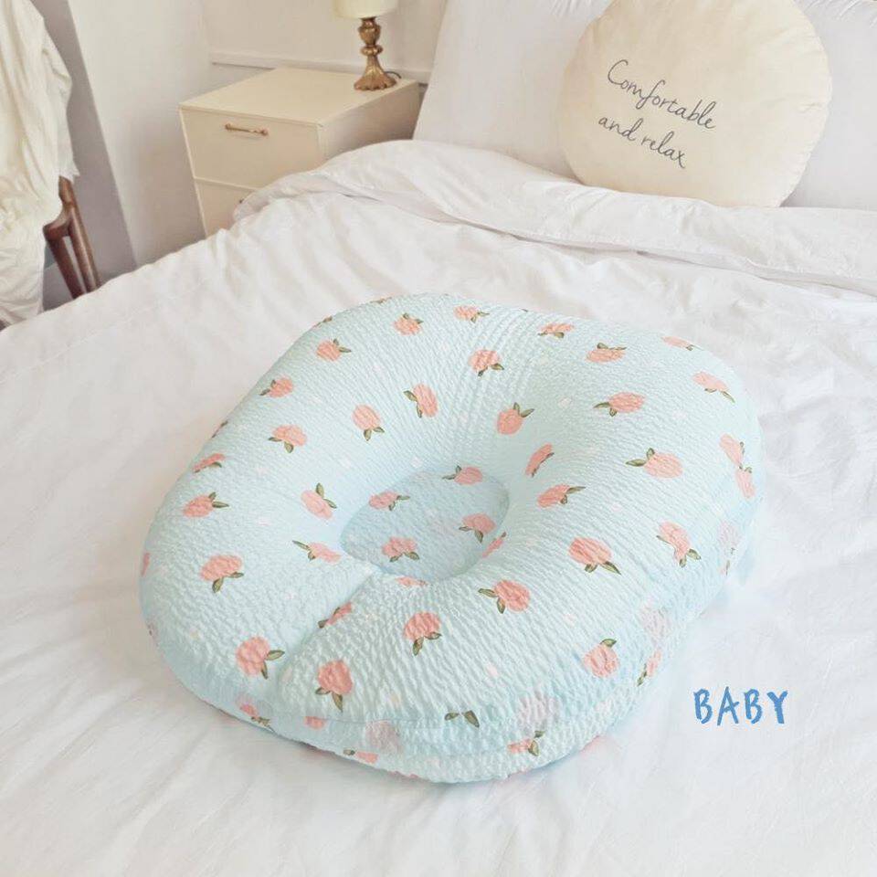 Gối chống trào ngược cho bé (ruột+vỏ thêu)
