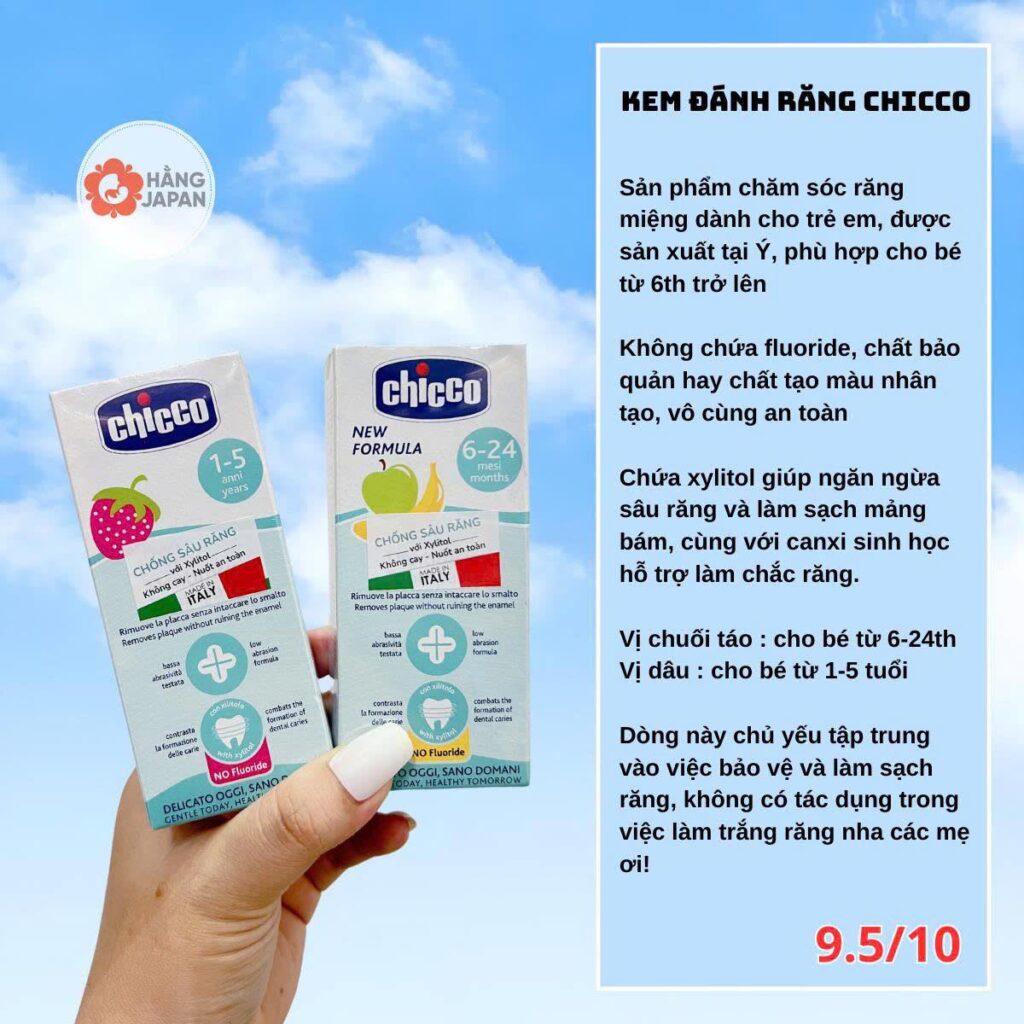 Kem đánh răng hương Dâu Chicco 12M+ 12 Dầu Tràm Eagle Brand Cajuput Oil 30ml (3)