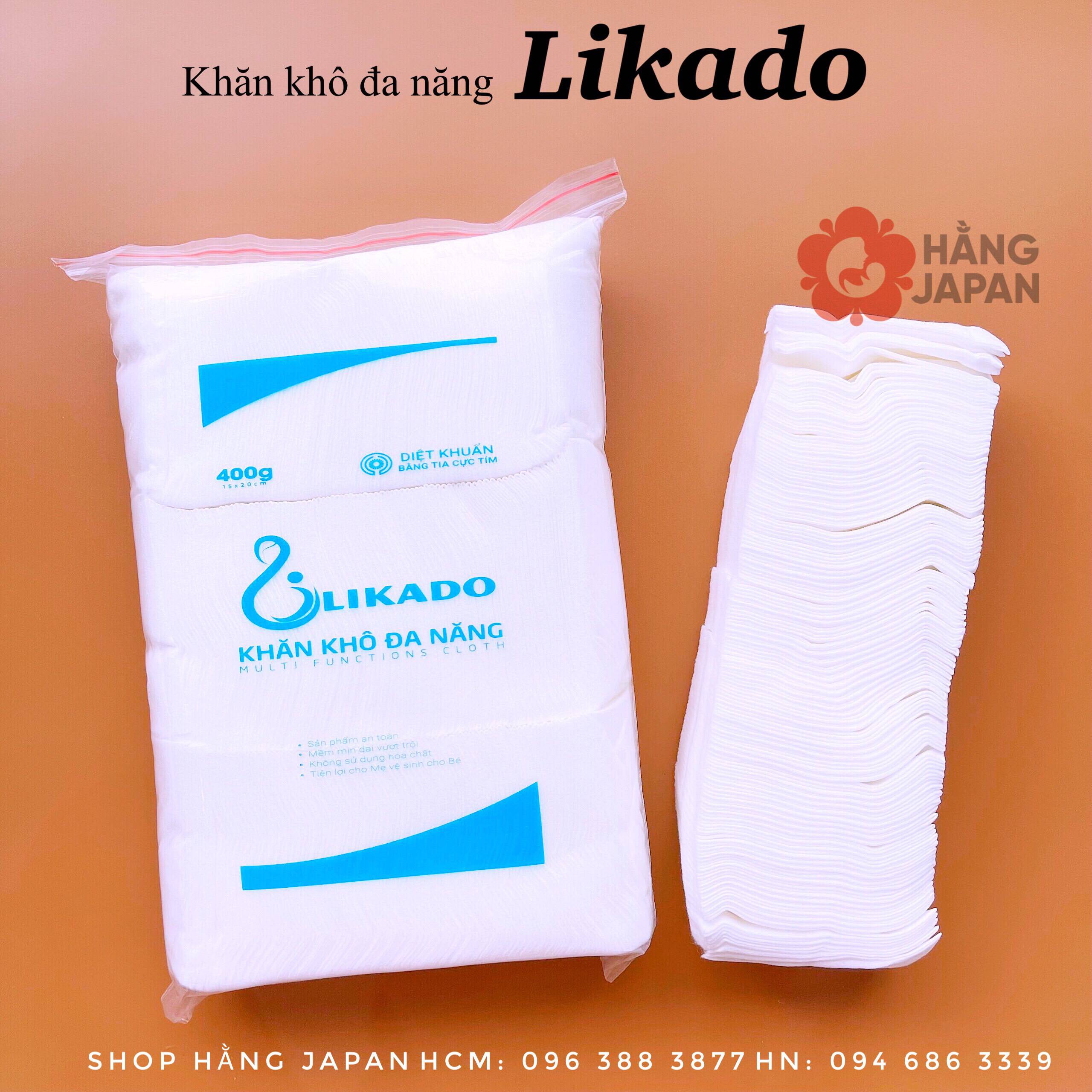 Khăn khô đa năng LiKado 400g 15*20cm (túi)