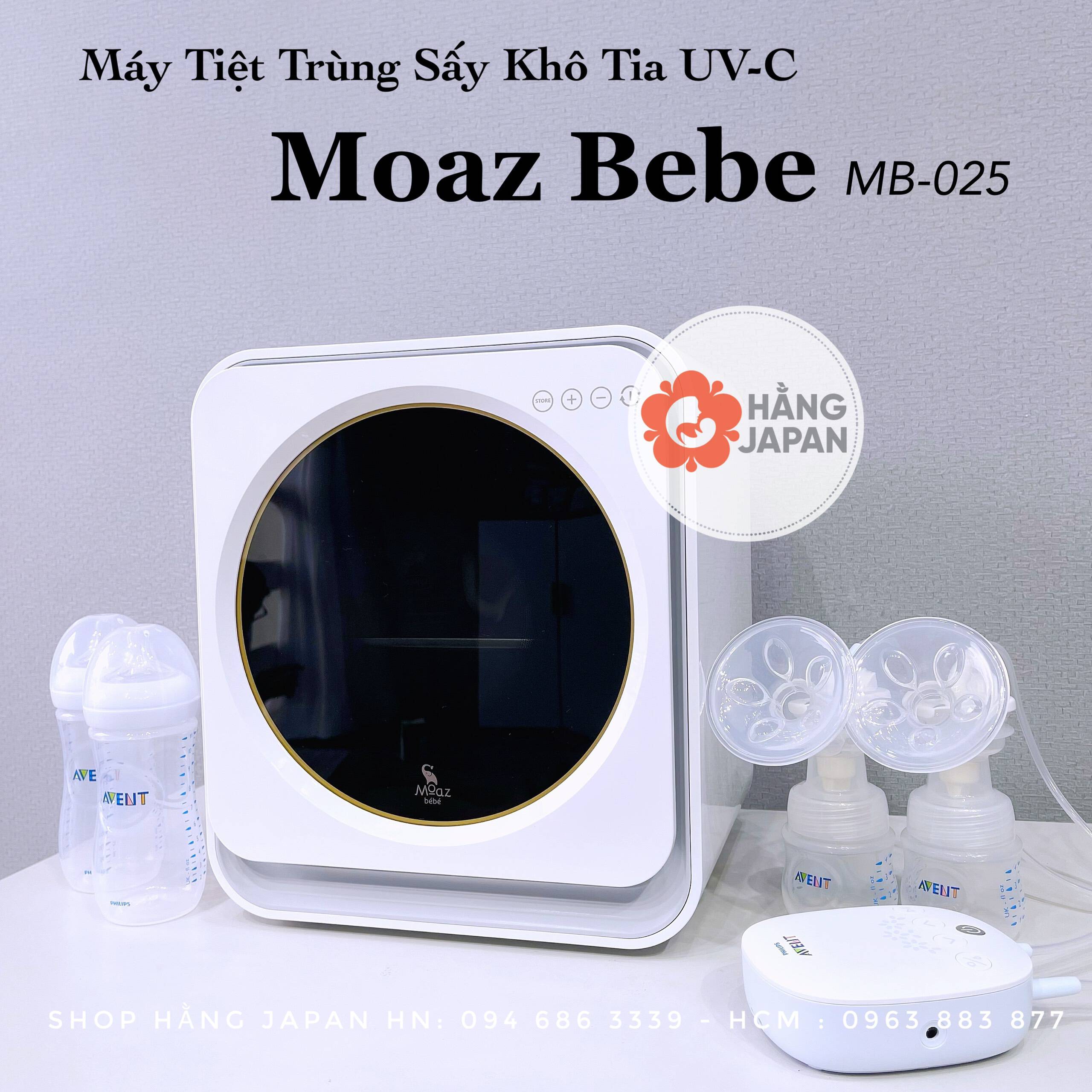 Máy tiệt trùng sấy khô bảo quản bình sữa tia UV-C Moaz BéBé MB-025