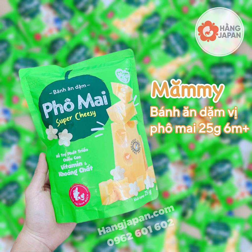 Bánh ăn dặm Mămmy vị rau củ, phô mai, trái cây, cá tuyết, sữa chua giòn tan, vừa tay bé gói 25g - cho bé từ 6m+ 19 Bánh ăn Dặm Mămmy Vừa Tay Bé Gói 25g (3)