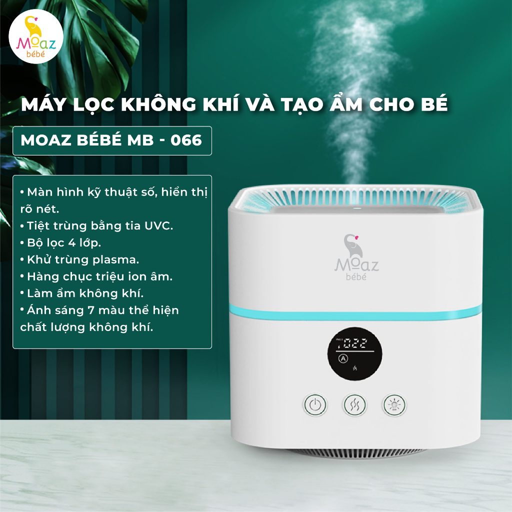 Máy lọc không khí và tạo độ ẩm Moaz MB066 cho bé 17 Máy Lọc Không Khí Và Tạo độ ẩm Moaz Mb066 Cho Bé (1)