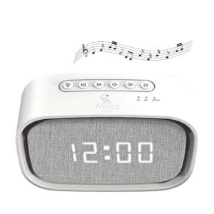 Máy tạo tiếng ồn trắng Moaz Bebe MB057 cho bé có đèn ngủ, máy báo thức kết nối thành loa bluetooth